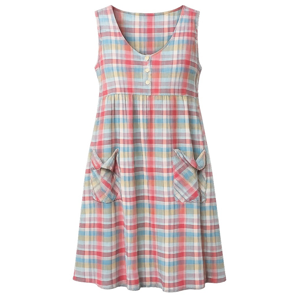 Vintage Cricket Lane Cottagecore Plaid Midi Dress Women Size 14 Prairie Farmcore